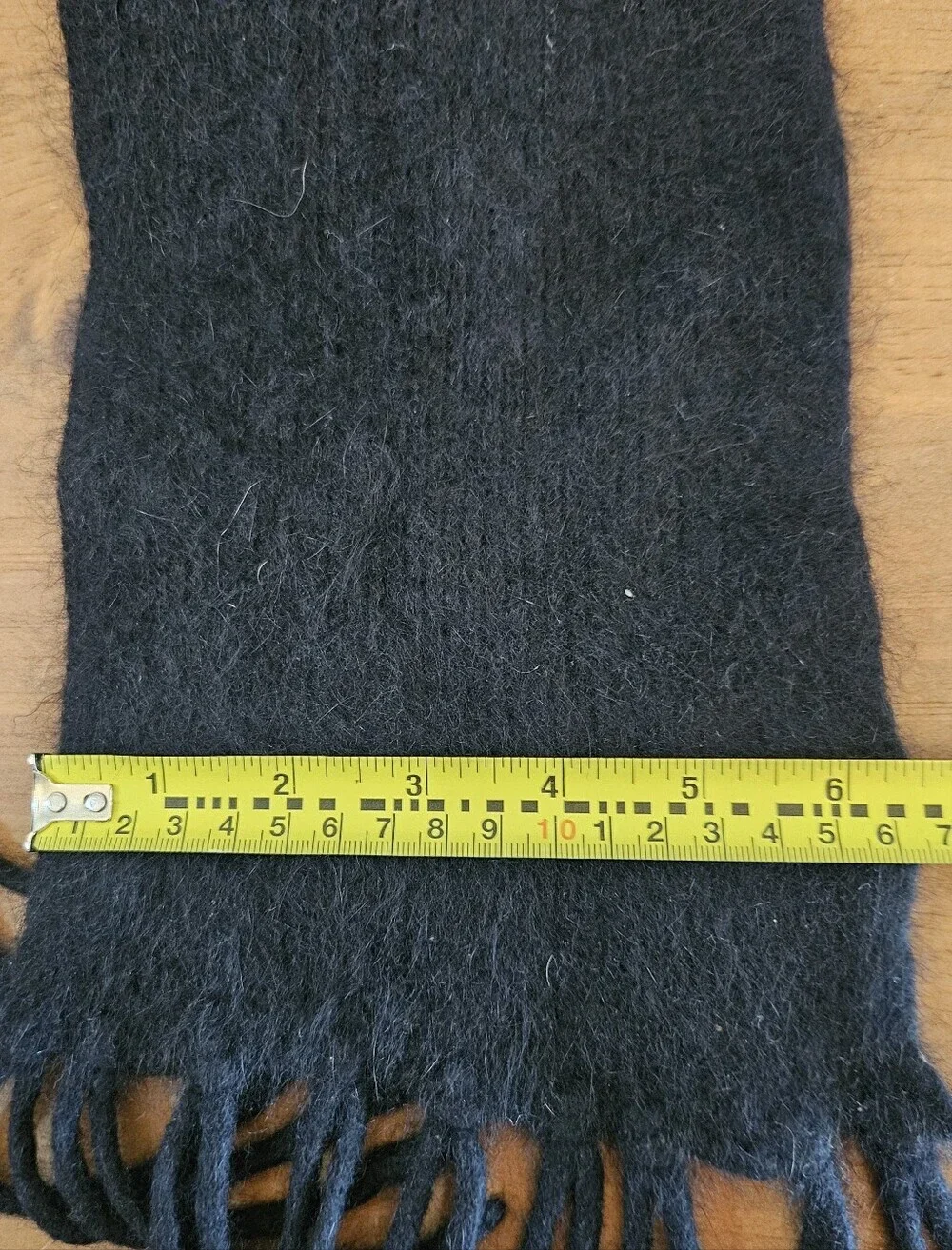 Rabbit Wool Nylon Blend Scarf Fringed 57